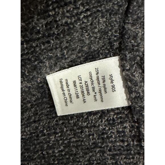 NWT Barefoot Dreams M Cozychic Lite Resort Cardi Hooded Open Cardigan Heathered - Picture 4 of 4